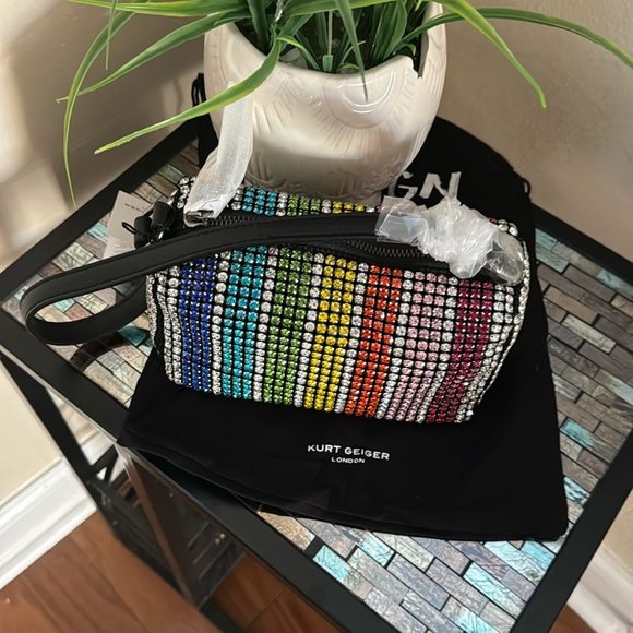 - Kurt Geiger London Party Pochette Crystal Shoulder Bag - Picture 15 of 17